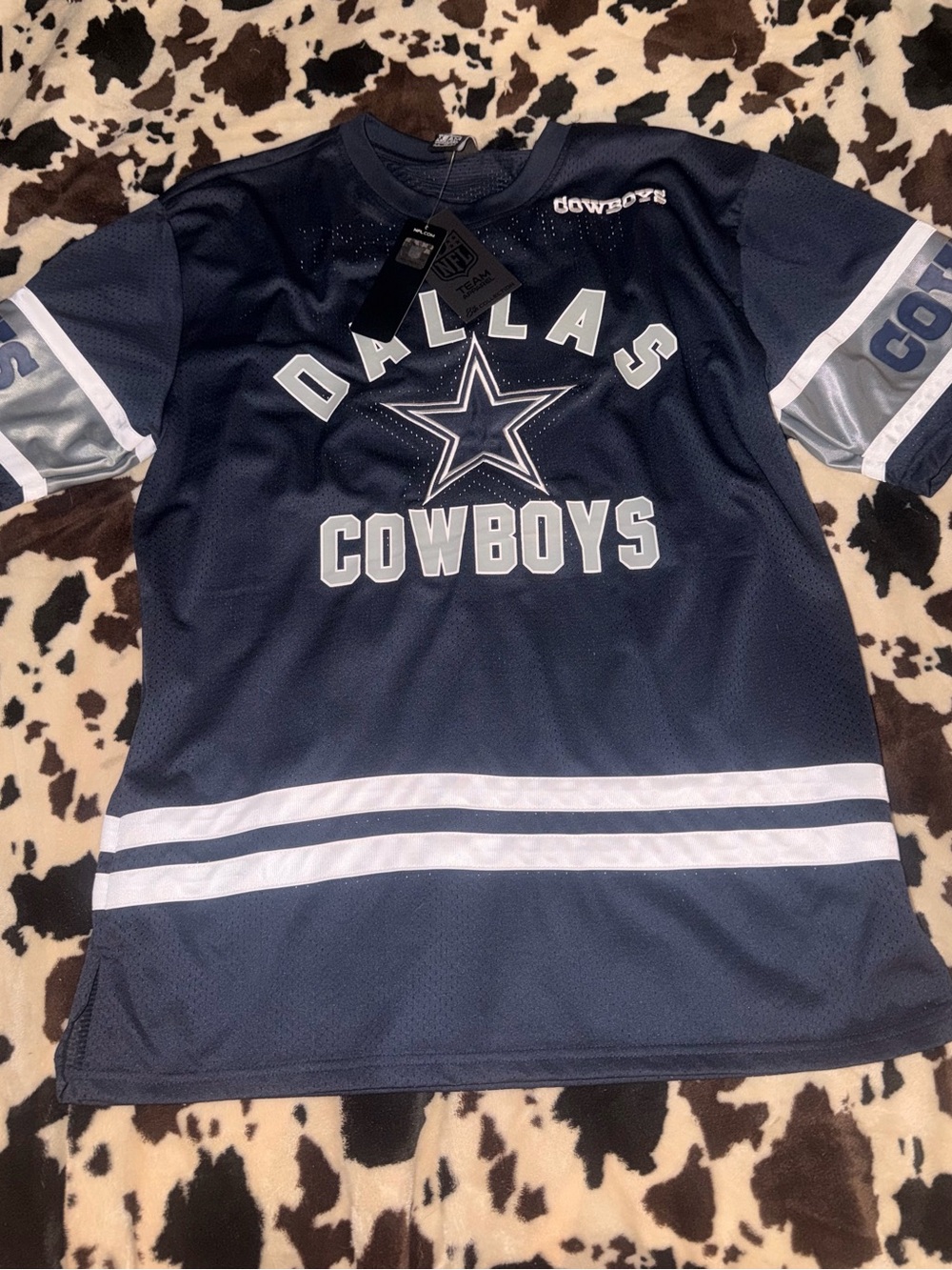 Dallas Cowboys Men’s Women’s  Navy Blue Short-Sleeve Jersey Tee